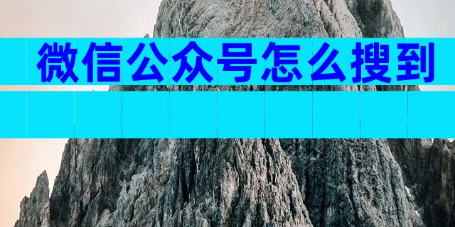 微信公众号怎么搜到