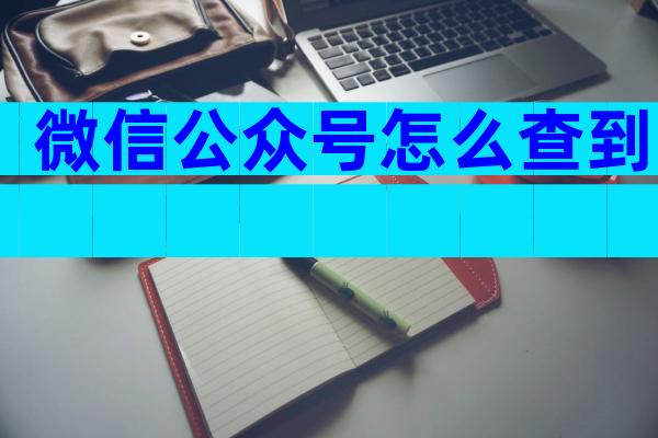 微信公众号怎么查到