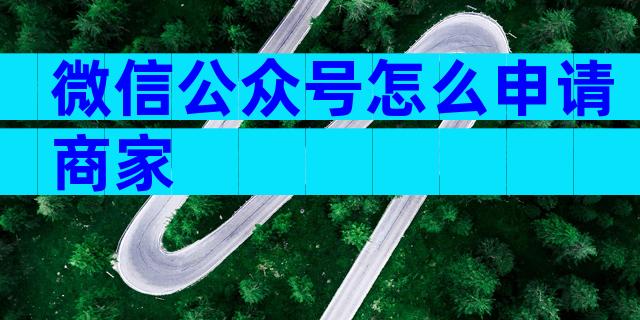 微信公众号怎么申请商家