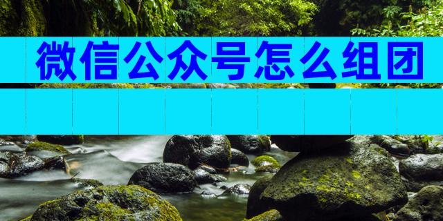 微信公众号怎么组团