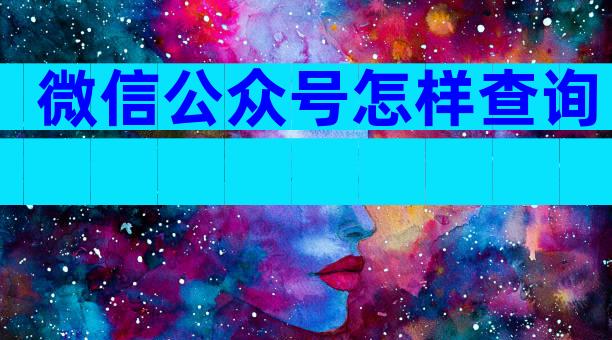 微信公众号怎样查询