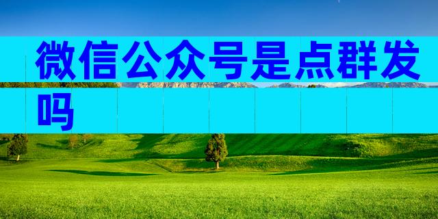 微信公众号是点群发吗