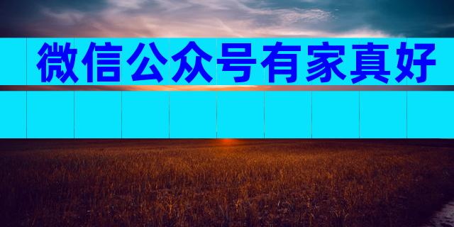 微信公众号有家真好