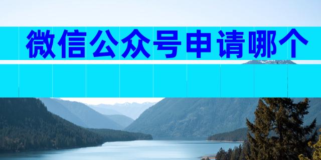 微信公众号申请哪个