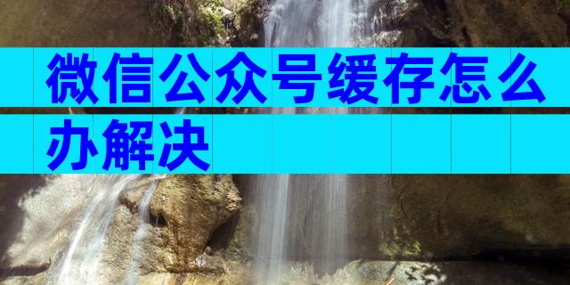 微信公众号缓存怎么办解决