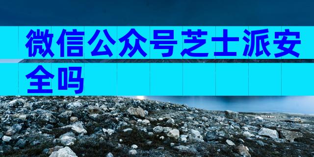 微信公众号芝士派安全吗