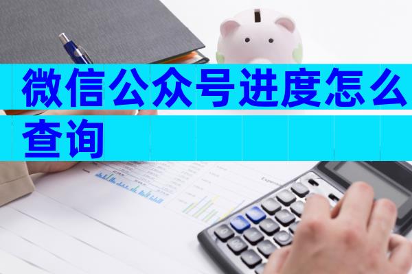 微信公众号进度怎么查询