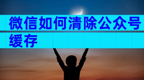 微信如何清除公众号缓存