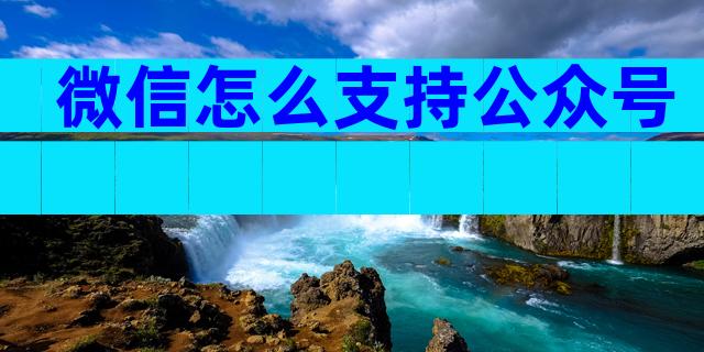 微信怎么支持公众号