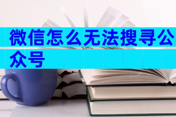 微信怎么无法搜寻公众号
