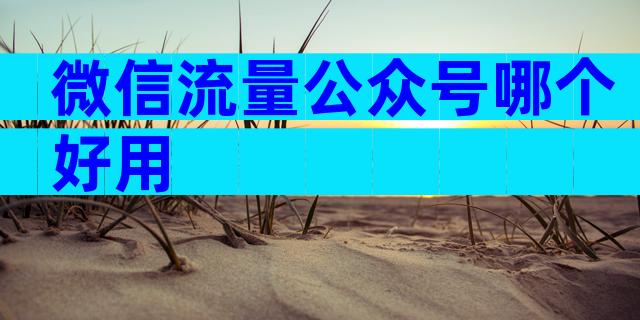 微信流量公众号哪个好用