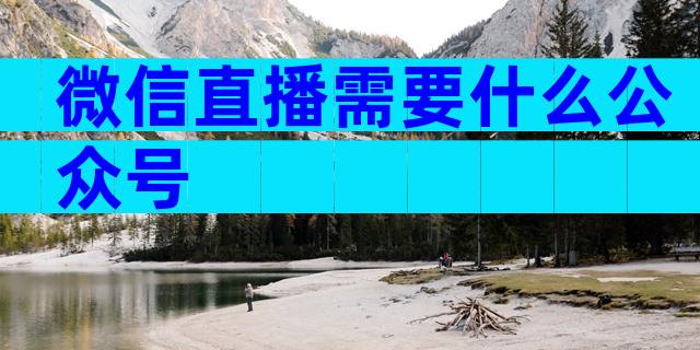 微信直播需要什么公众号