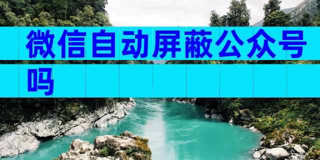 微信自动屏蔽公众号吗