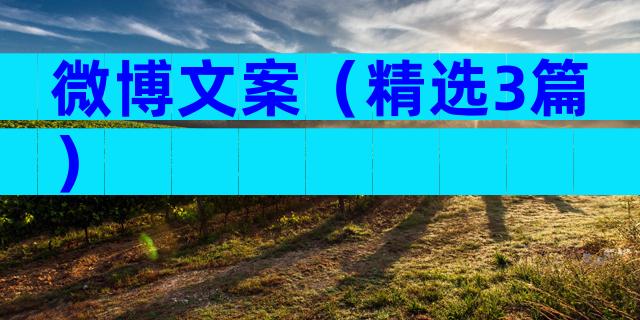 微博文案（精选3篇）