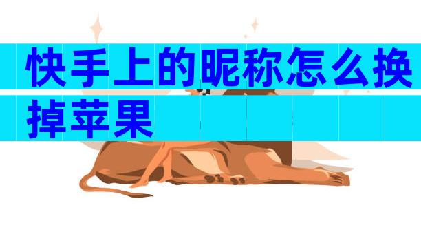 快手上的昵称怎么换掉苹果