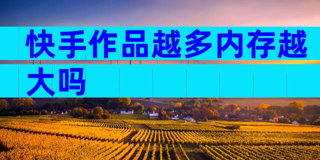 快手作品越多内存越大吗