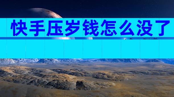 快手压岁钱怎么没了