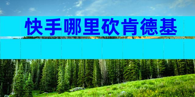 快手哪里砍肯德基