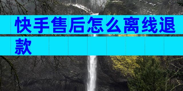 快手售后怎么离线退款