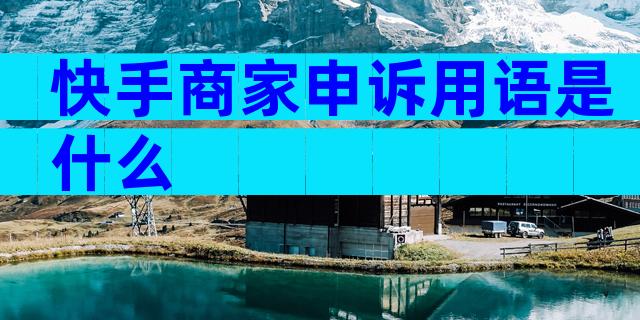 快手商家申诉用语是什么