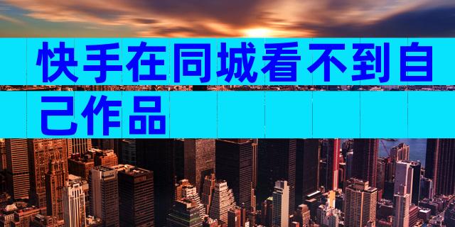 快手在同城看不到自己作品