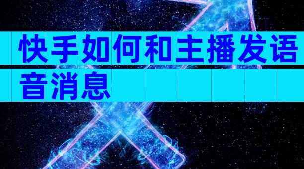 快手如何和主播发语音消息