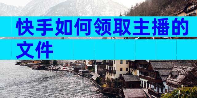 快手如何领取主播的文件