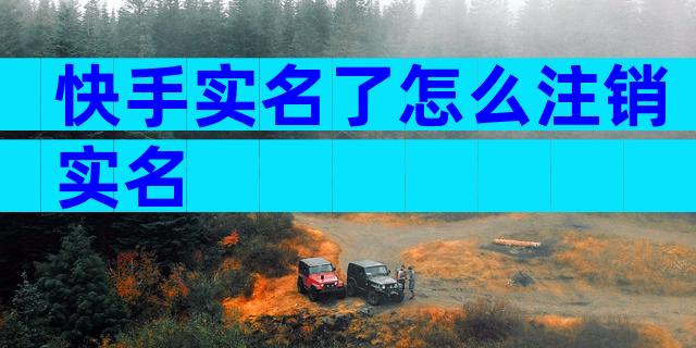 快手实名了怎么注销实名