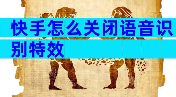 快手怎么关闭语音识别特效