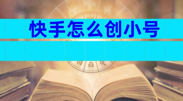 快手怎么创小号