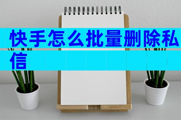 快手怎么批量删除私信