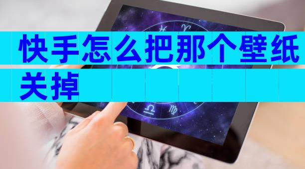 快手怎么把那个壁纸关掉
