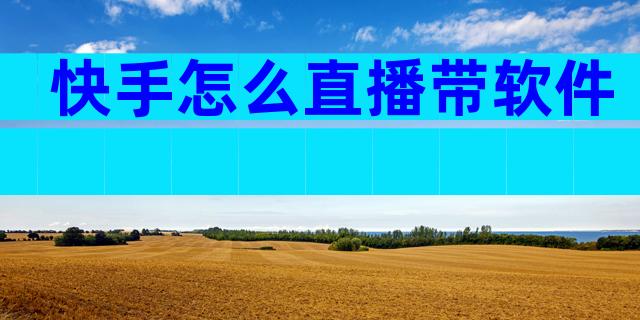 快手怎么直播带软件