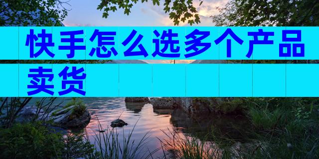 快手怎么选多个产品卖货