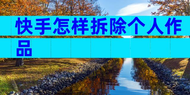 快手怎样拆除个人作品