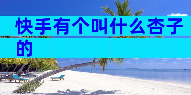 快手有个叫什么杏子的