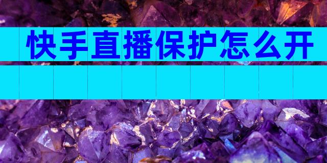 快手直播保护怎么开