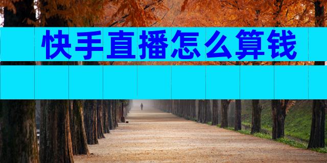 快手直播怎么算钱