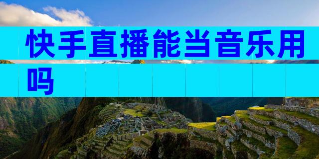 快手直播能当音乐用吗
