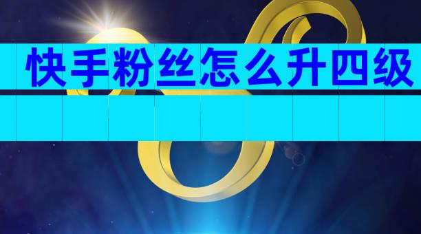 快手粉丝怎么升四级