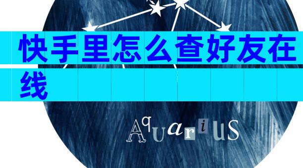 快手里怎么查好友在线