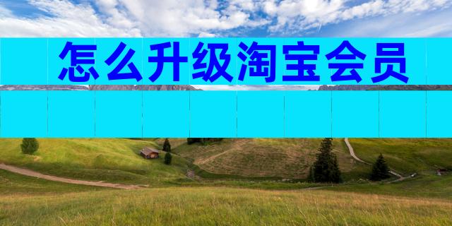 怎么升级淘宝会员
