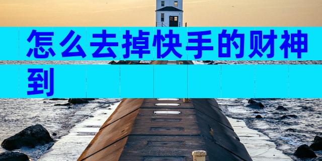 怎么去掉快手的财神到