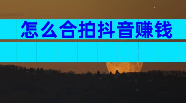 怎么合拍抖音赚钱