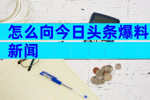 怎么向今日头条爆料新闻
