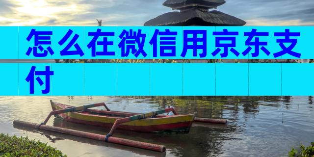 怎么在微信用京东支付