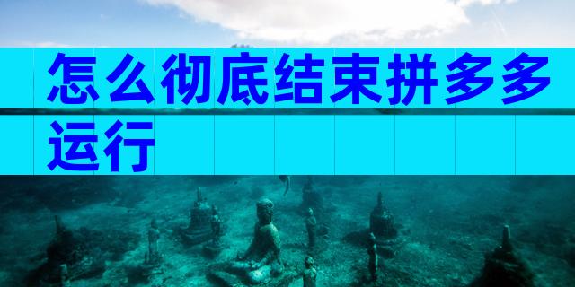 怎么彻底结束拼多多运行
