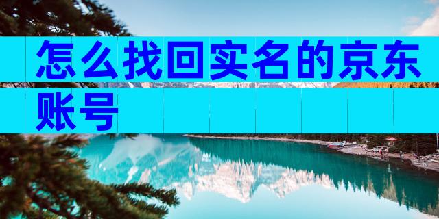 怎么找回实名的京东账号