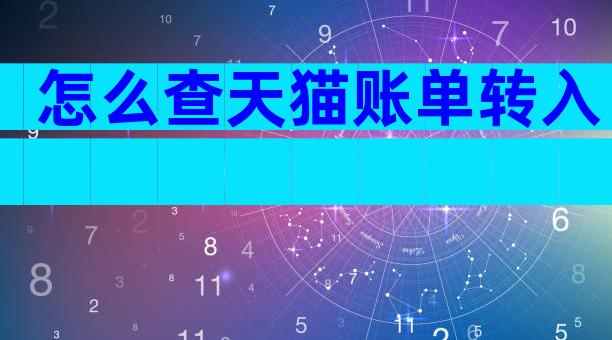 怎么查天猫账单转入
