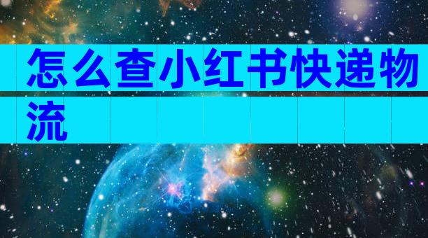 怎么查小红书快递物流